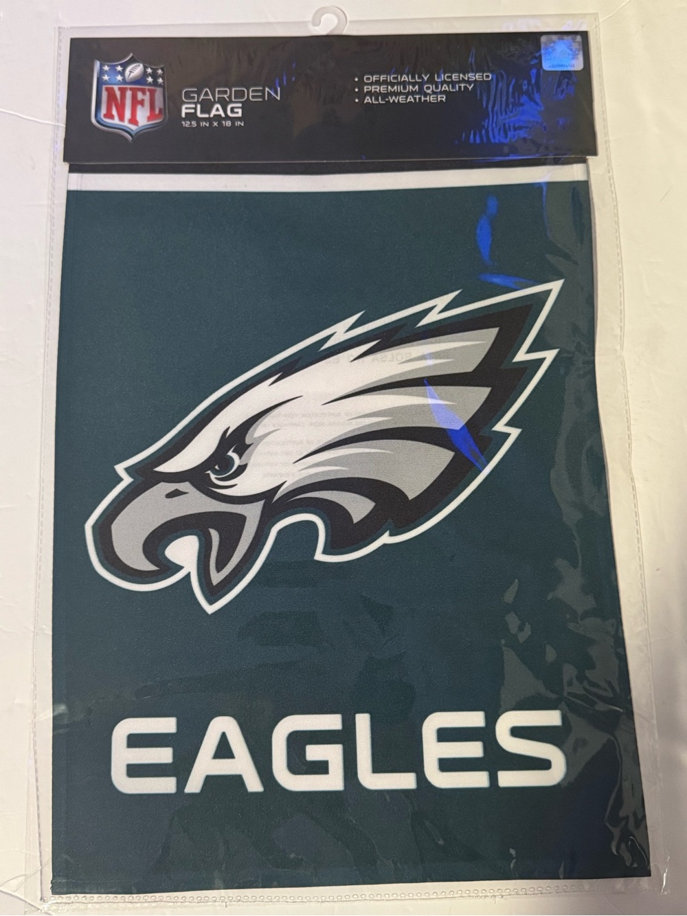NFL Philadelphia Eagles Garden Flag - Midnight Green, White, Silver, Black